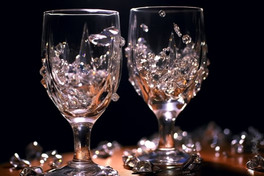 two glasses sparkle photo