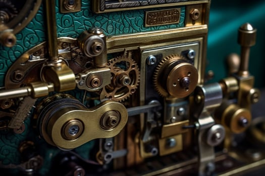 vintage machine closeup photo