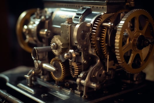 vintage machine closeup photo