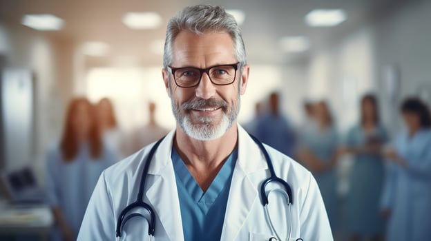 A male doctor in a hospital photo