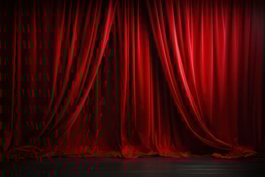 Red theatre curtains photo