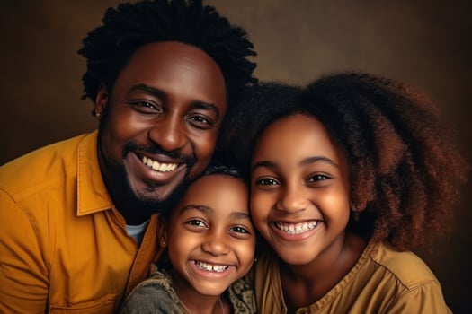 Happy family at home photo