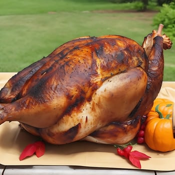 Grill turkey for Thanksgiving photo