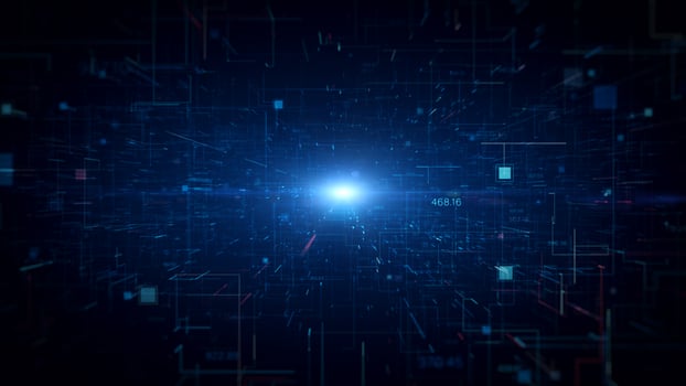 Digital Cyberspace with Digital Data Network Connections. High Speed Internet Connection and Data Analysis Technology Digital Abstract Background Concept. 3d rendering photo