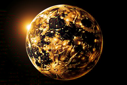 Light golden moon In The Sky. AI generative photo