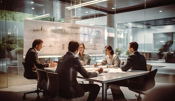 Brainstorming table communication person office business meeting men togetherness group teamwork work photo