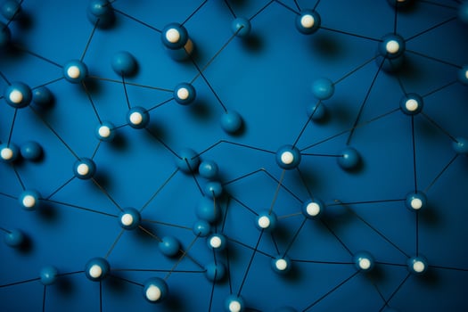 Science networking connect concept blue line abstract technology illustration structure design background molecular element photo