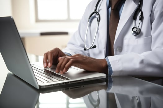 Laptop medicine doctor photo