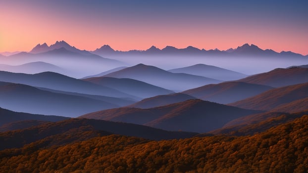 Marvelous Mountain Run. Organize a marvelous vista of towering mountains opening into the cleanse. photo