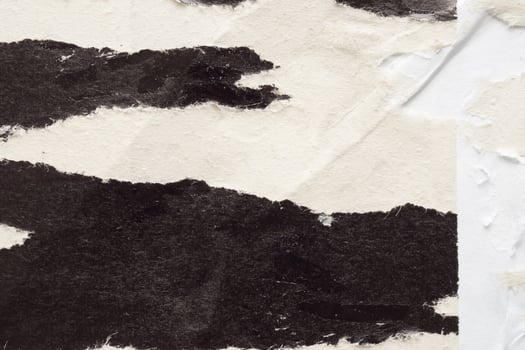 Old grunge ripped torn black paper poster surface texture background photo