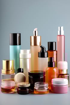 cosmetic beauty products. Generative AI photo