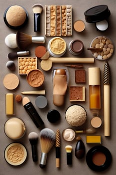 cosmetic beauty products. Generative AI photo