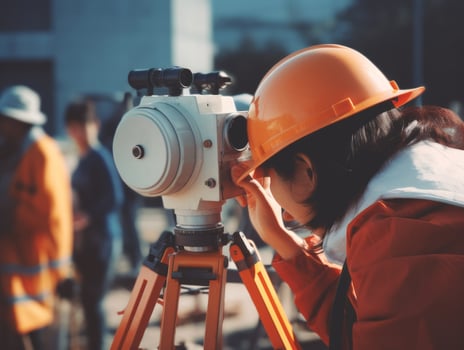 photo shot of a natural woman working as a construction worker AI Generative