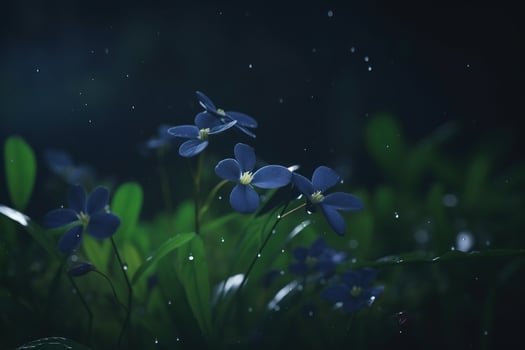 AI generated Flowers close-up dark romantic background. Flowers wallpaper. Ai generated photo