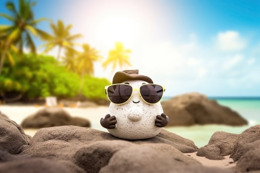 AI generated Summer beach landscape. Vacation background. Ai generated photo