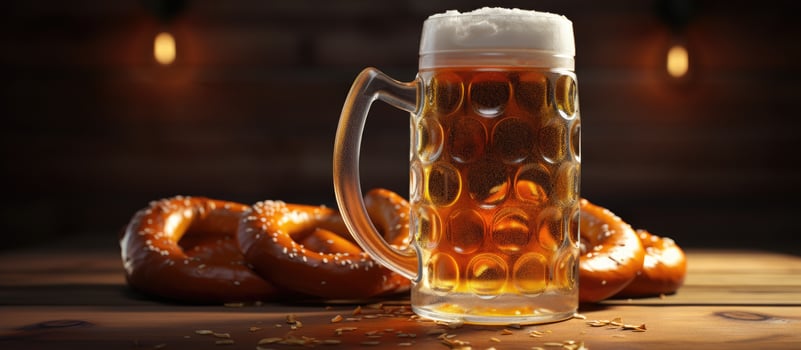 German beer stein and snack photo