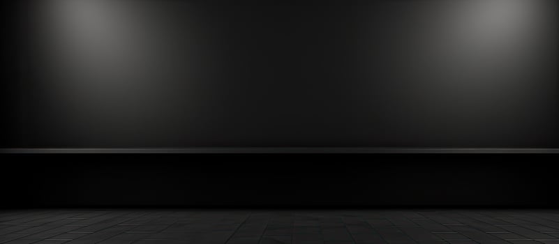 Solid black background for studio room or website template photo