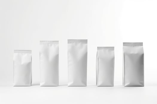 Blank Bag mockup design on white background. Generative AI photo