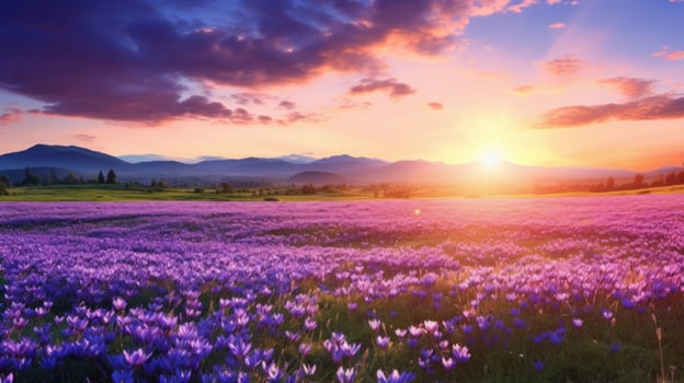 Lavender flowers landscape photo