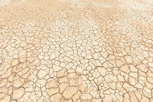 Brown dry soil or cracked ground texture background. photo