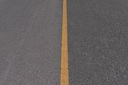 Asphalt road with marking lines white stripes texture Background. photo