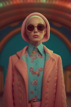 Ai Generative Photo portrait of a fashion women