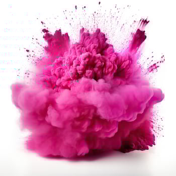 Vibrant Pink Holi Paint Color Powder Festival AI Generated photo