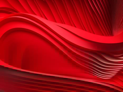 Abstract, beautiful 3d wave red gradient background, AI generated photo