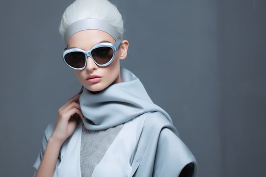 Fashion wallpaper on gray background photo