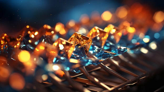 Beautiful colored bright abstract futuristic scientific glowing dna helix. AI generated photo