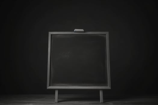 chalkboard on a black background. AI generative photo