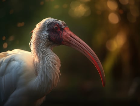 Ibis bird portrait AI Generated photo