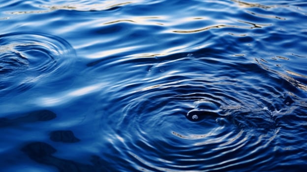 a blue water with ripples in the water photo