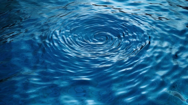 a blue water with ripples in the water photo