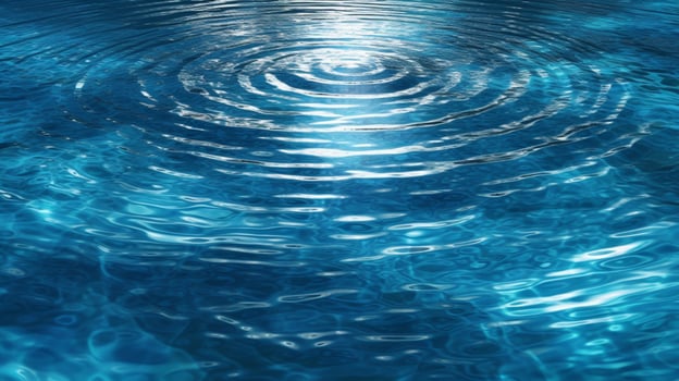 a blue water with ripples in the water photo