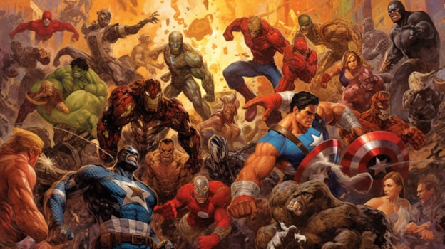 a comic book cover for the marvel universe photo
