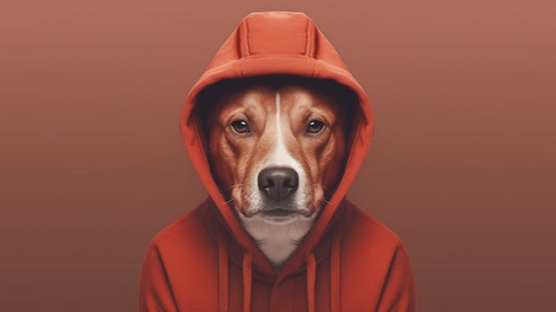 a dog in a hoodie photo