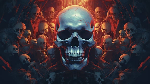 a poster for a video game called the skull photo