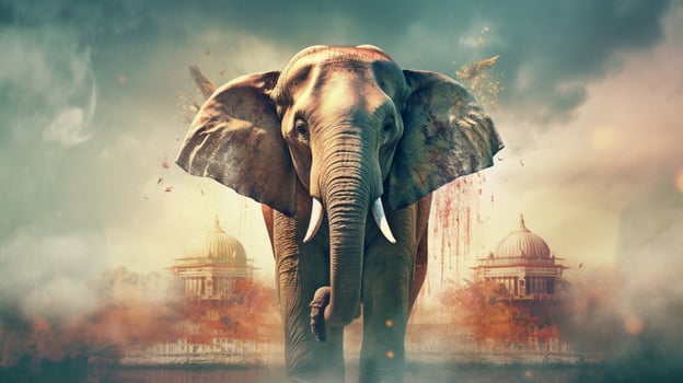 a poster that says elephant on it photo