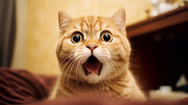 surprised cute cats photo