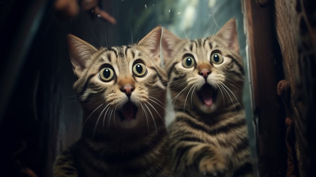 surprised cats image hd photo