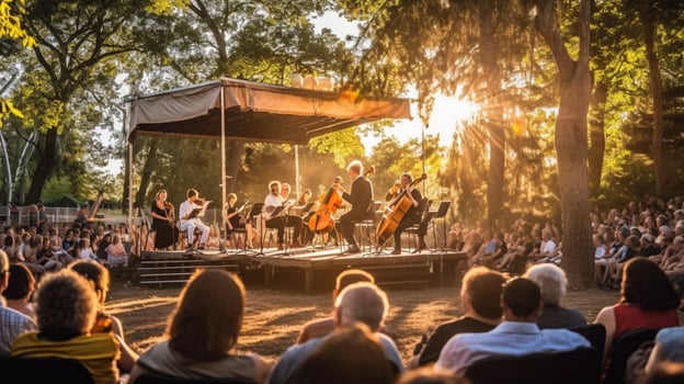the summer music festival produced a lively open photo
