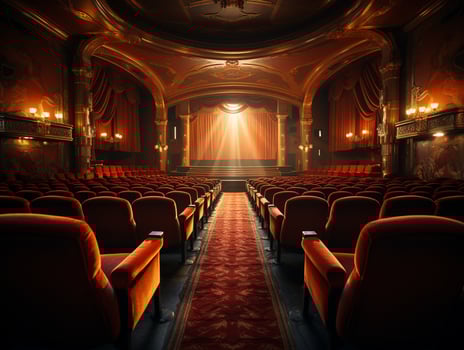 Ai Generated Empty theatre scene photo