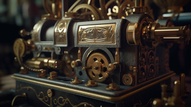 vintage machine closeup photo