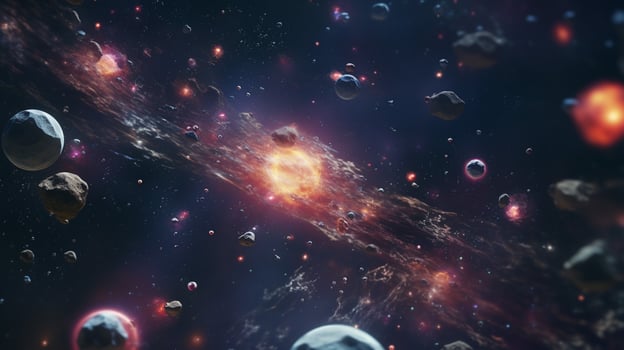 3d stylized outer space background pattern high photo