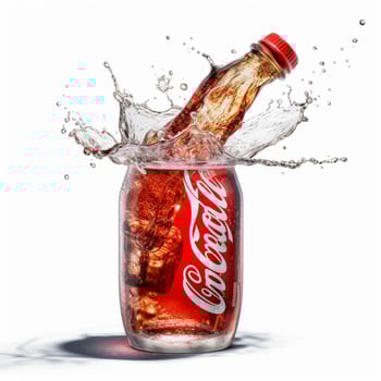 Coca-Cola BlaK with white background high quality photo