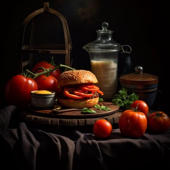 Condiments Slices of tomatoes Tanginess Crispy Cara photo