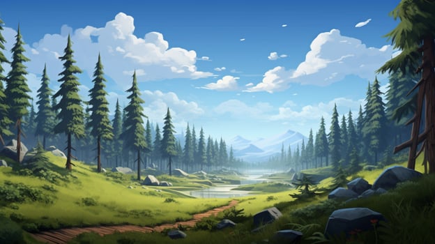 Create a simple slightly cartoonish background photo