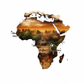 africa with transparent background high quality ultra hd photo