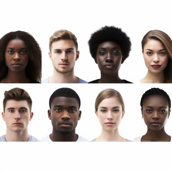 black people with transparent background high quality photo